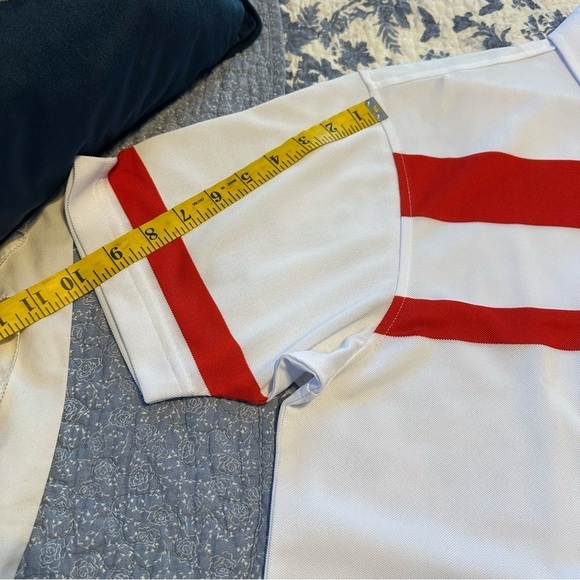 FootJoy Red & White Polo Shirt Short Sleeves Crowborough Beacon Golf Club Sz XL - Picture 12 of 12